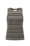 SWAYING 25 Fall/Winter Collection: Striped Wool Vest SW-SW25AW1T02C5S2-HZ (Gray/Brown) (SW25AW1T02C1S2)